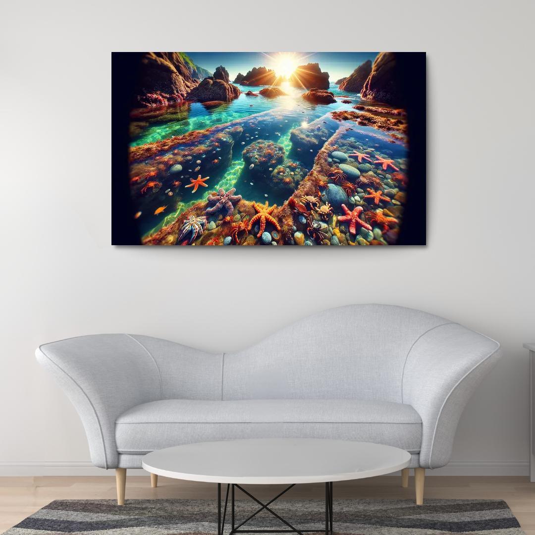 Tranquil Tide Pools Nature's Aquarium Abstract Paintings Frame