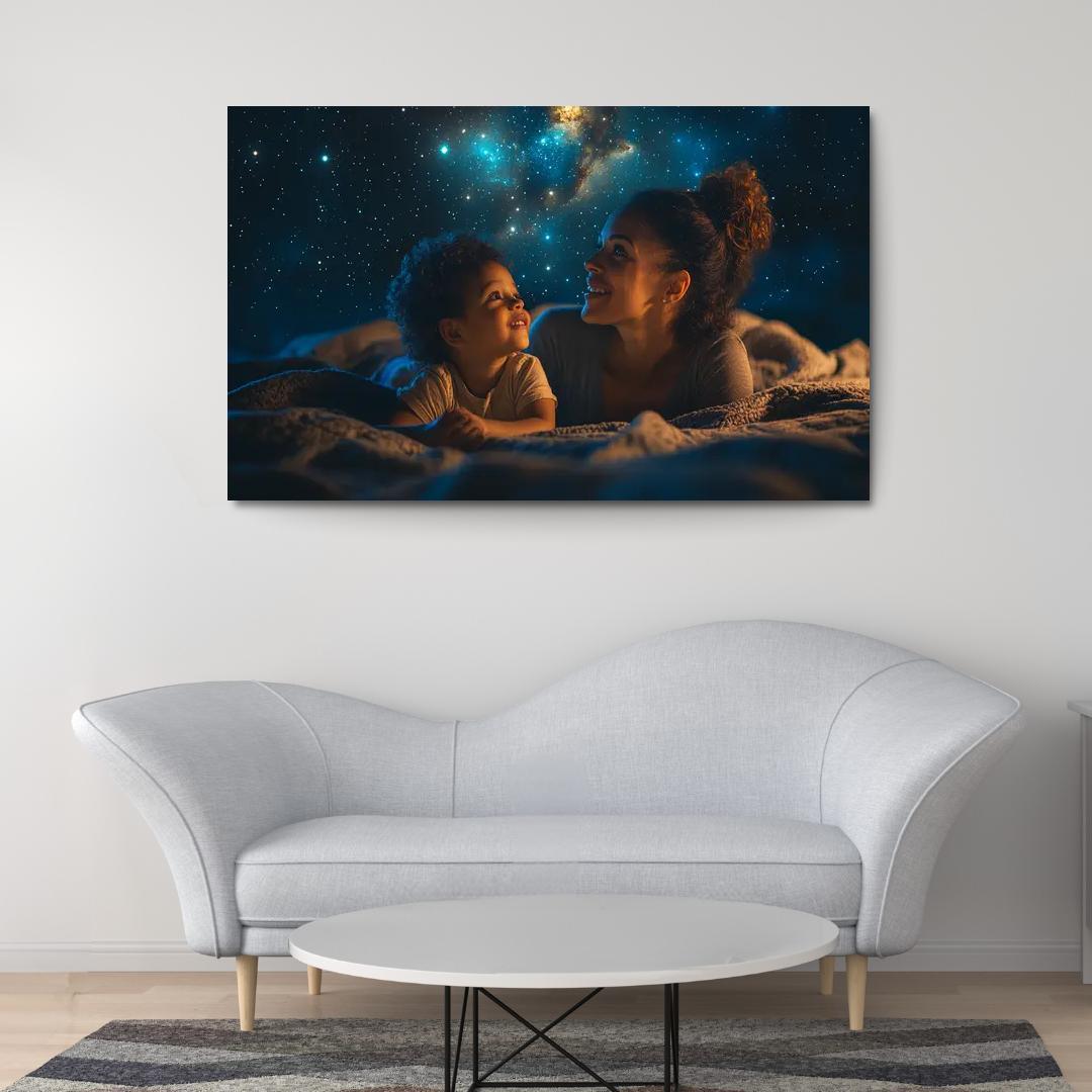 Stars In Her Eyes A Mothers Dreams For Her Children Canvas Paintings Frame