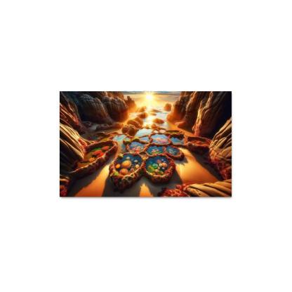 Tidal Pool Treasure Cove Modern Paintings Frame