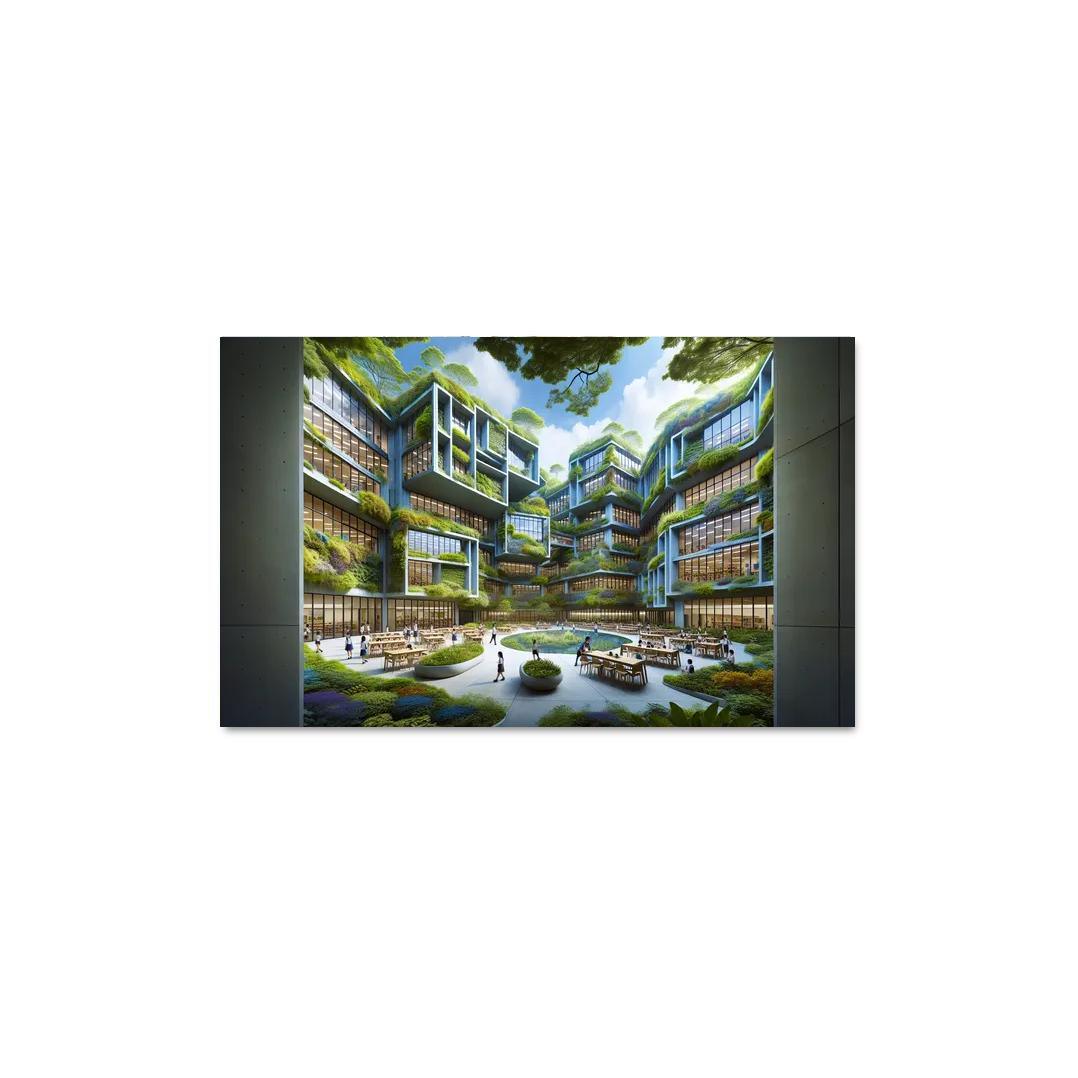 Nature-centric Education Buildings Custom Paintings Frame