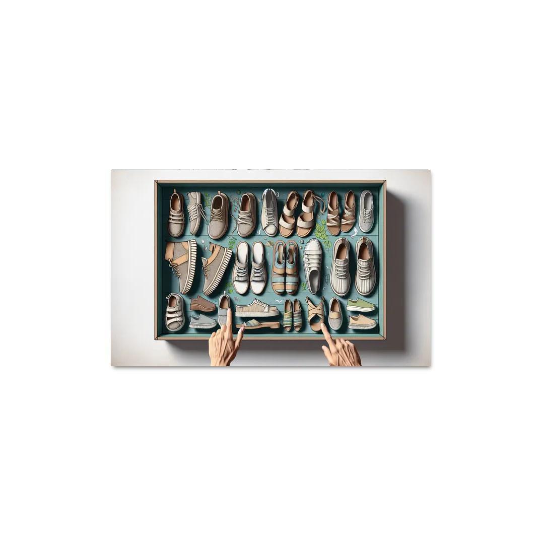 Sustainable Footwear Eco-Conscious Styles 1 Piece HD Canvas Wall Art-Original Frame