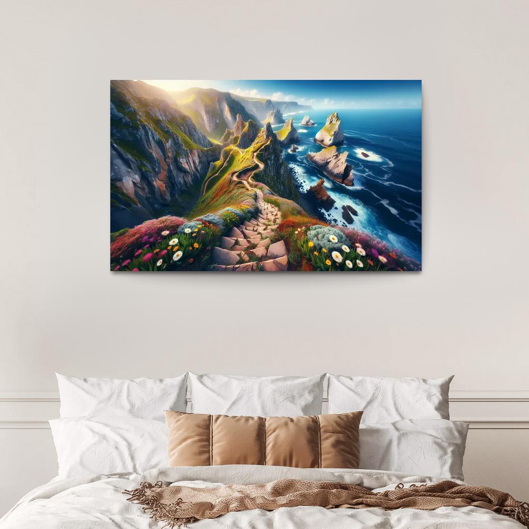 Coastal Cliff Walk Scenic Hiking Adventure Art Trends