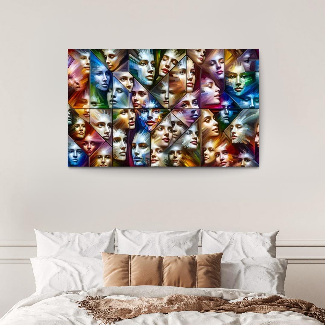 The Silent Struggles Mental Health And Society Custom Paintings Frame