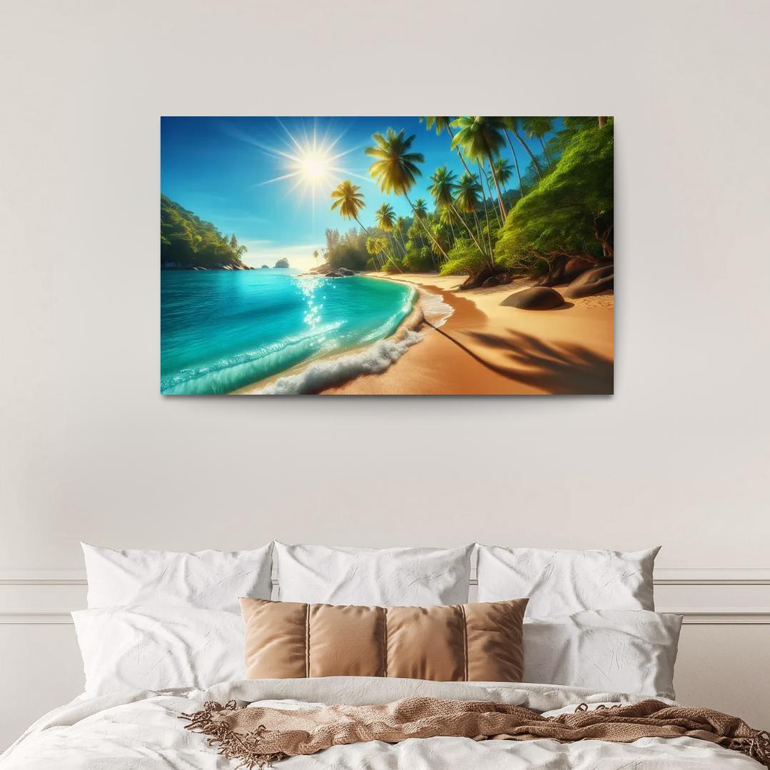 Secluded Oasis Beach Premium Artwork Frames