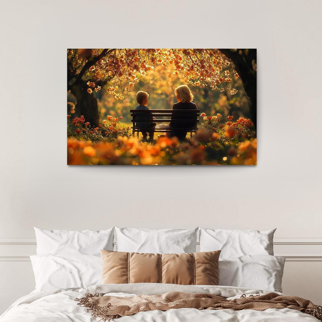 The Wisdom Of Ages A Mothers Guiding Hand Canvas Paintings Frame