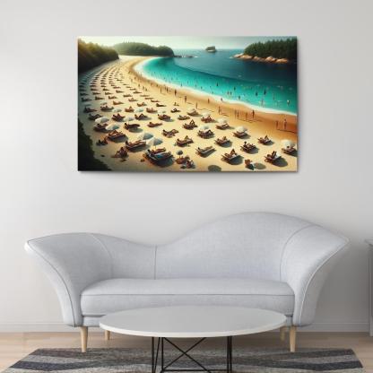 Oasis Beach Peaceful Sunbathing Retreat Art Trends