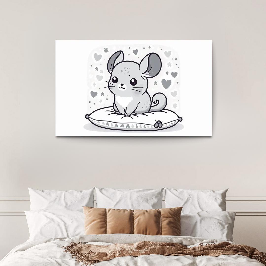 Charming Chinchilla - Cozy Friend Framed Paintings