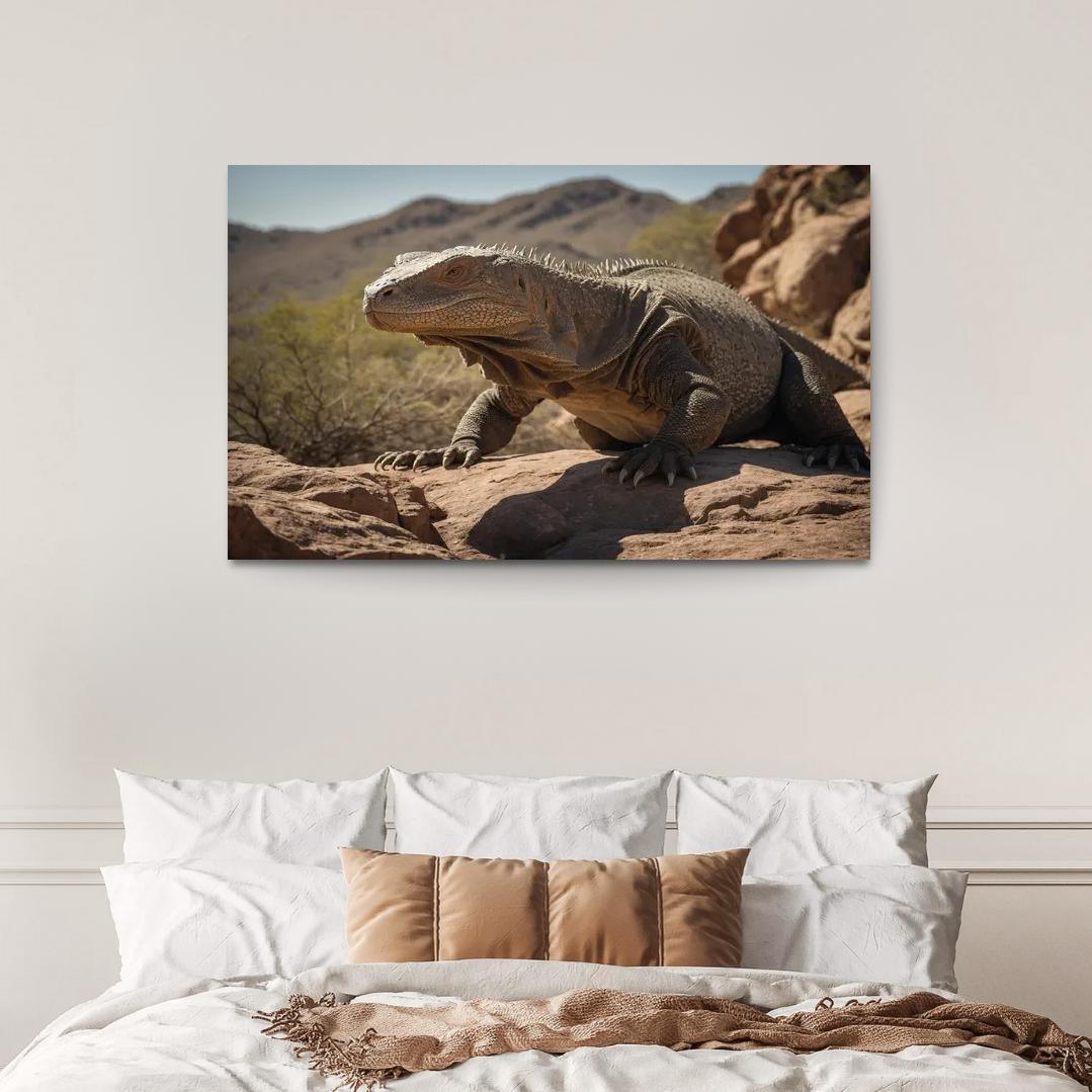 The Powerful Komodo Dragon Apex Predator Of The Islands Modern Paintings Frame