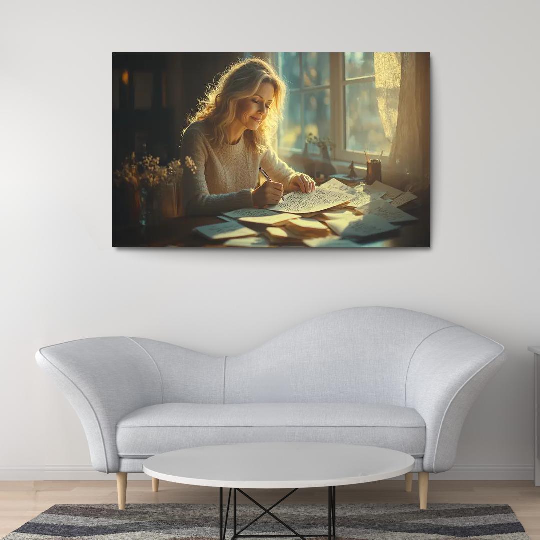 Handwritten Love Letters A Mother's Heart Modern Paintings Frame