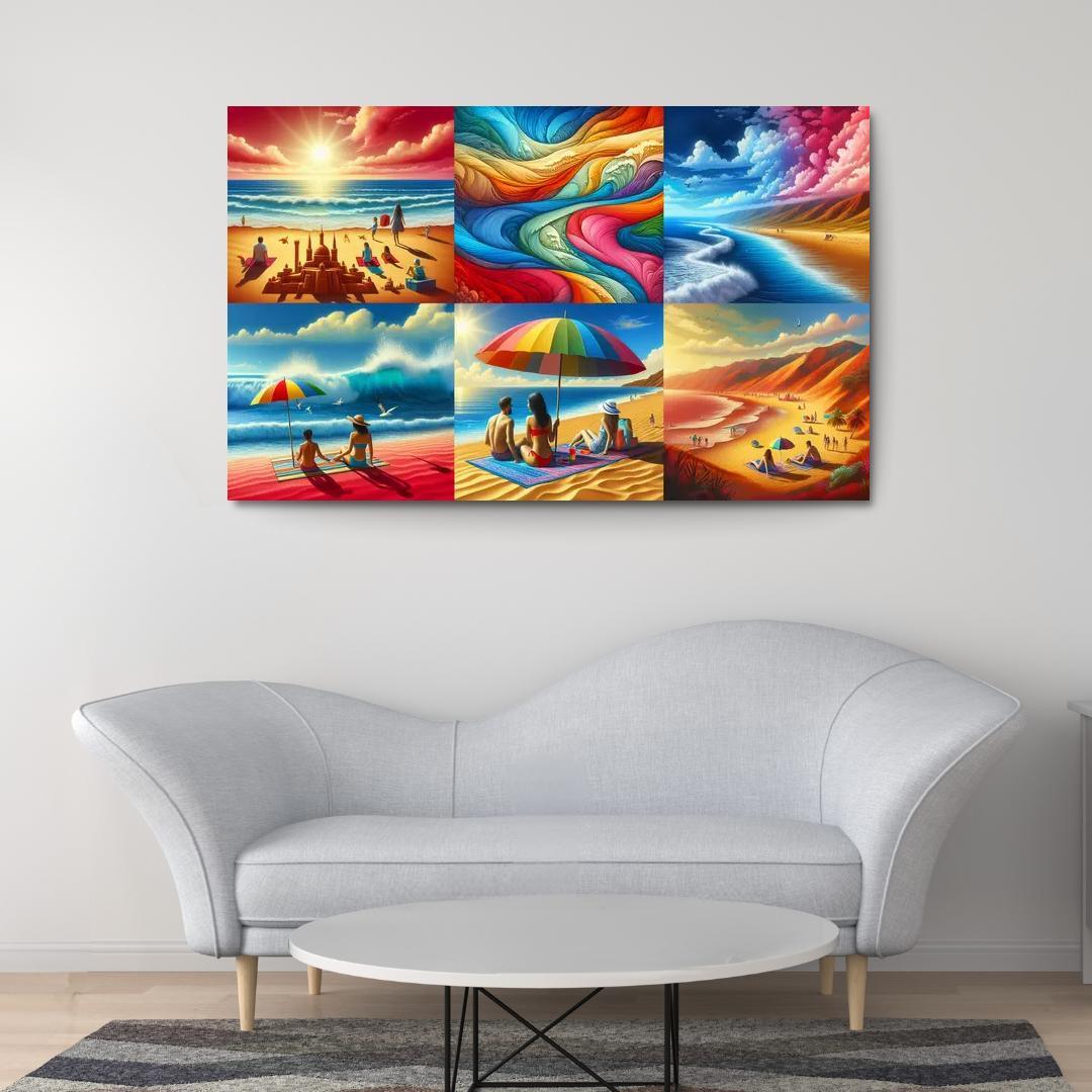Rainbow Beach Oasis Custom Paintings Frame