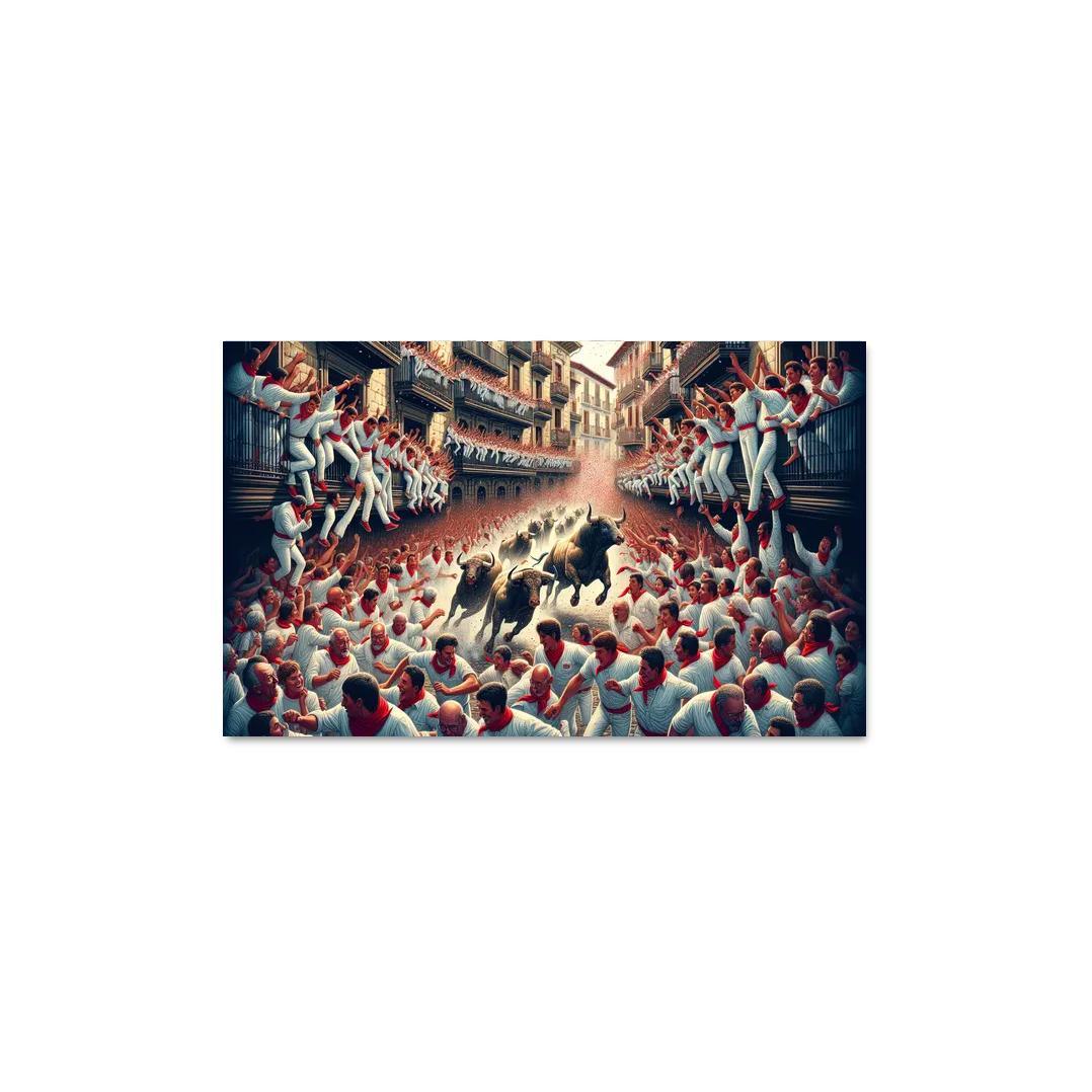 San Fermin Festival - Pamplona Spain Canvas Paintings Frame