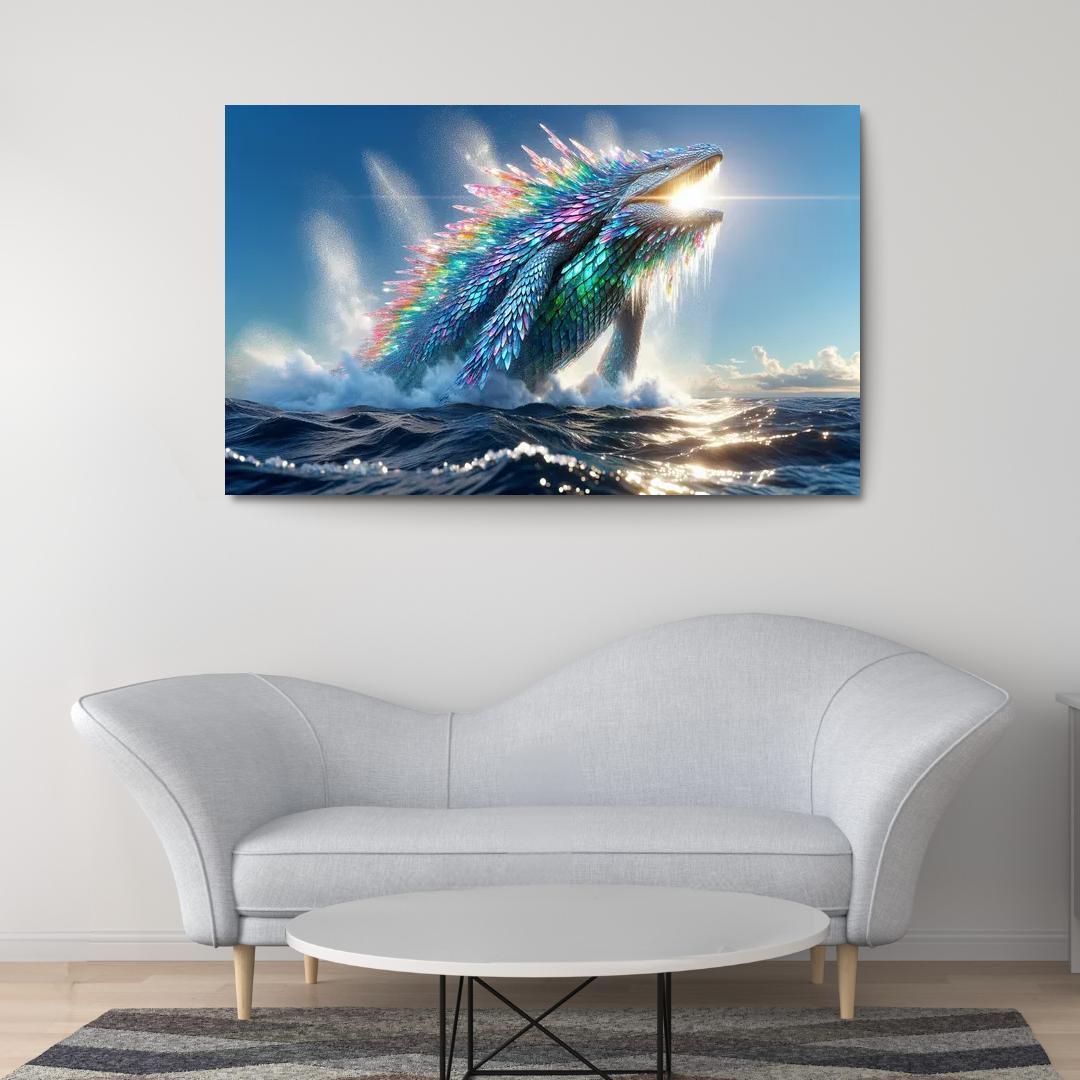 The Crystal Leviathan 1 Piece HD Canvas Wall Art-Original Frame