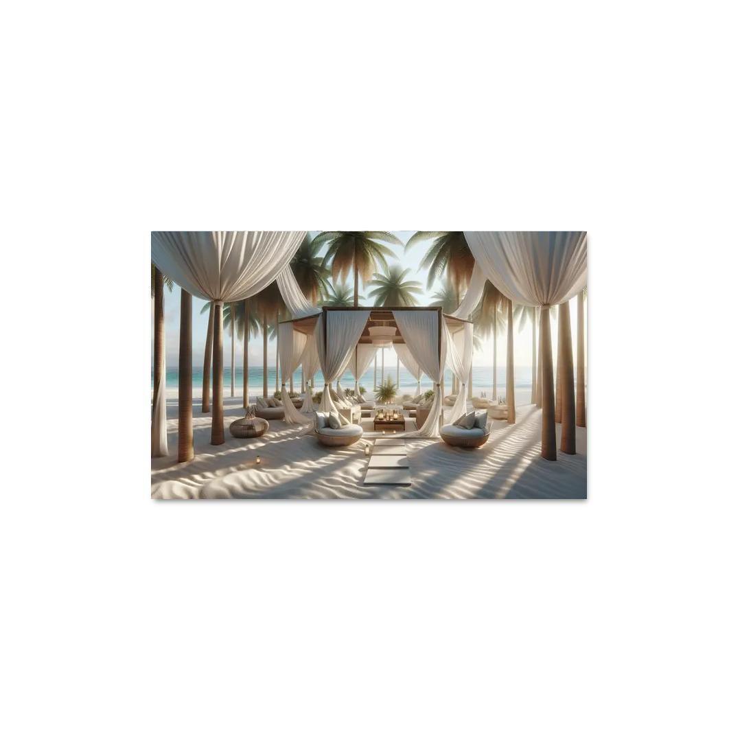 Tropical Oasis Beach And Spa Retreat Premium Artwork Frames