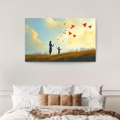 Wings Of Encouragement A Mothers Support Canvas Paintings Frame