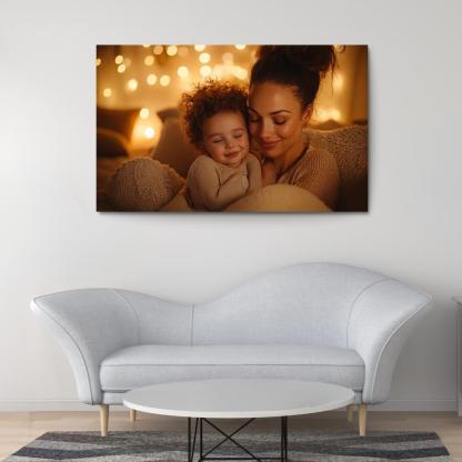 The Comfort Of Her Love A Mothers Embrace Canvas Paintings Frame