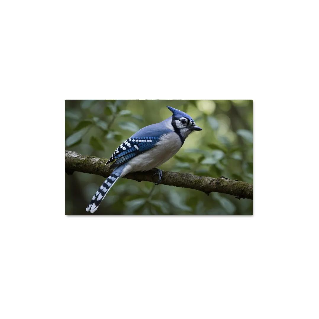 The Elegant Blue Jay In The Forest Framed Paintings