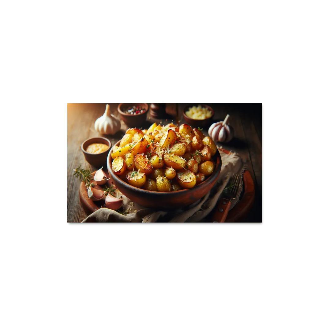 Herbed Garlic Parmesan Roasted Potatoes 1 Piece HD Canvas Wall Art-Original Frame