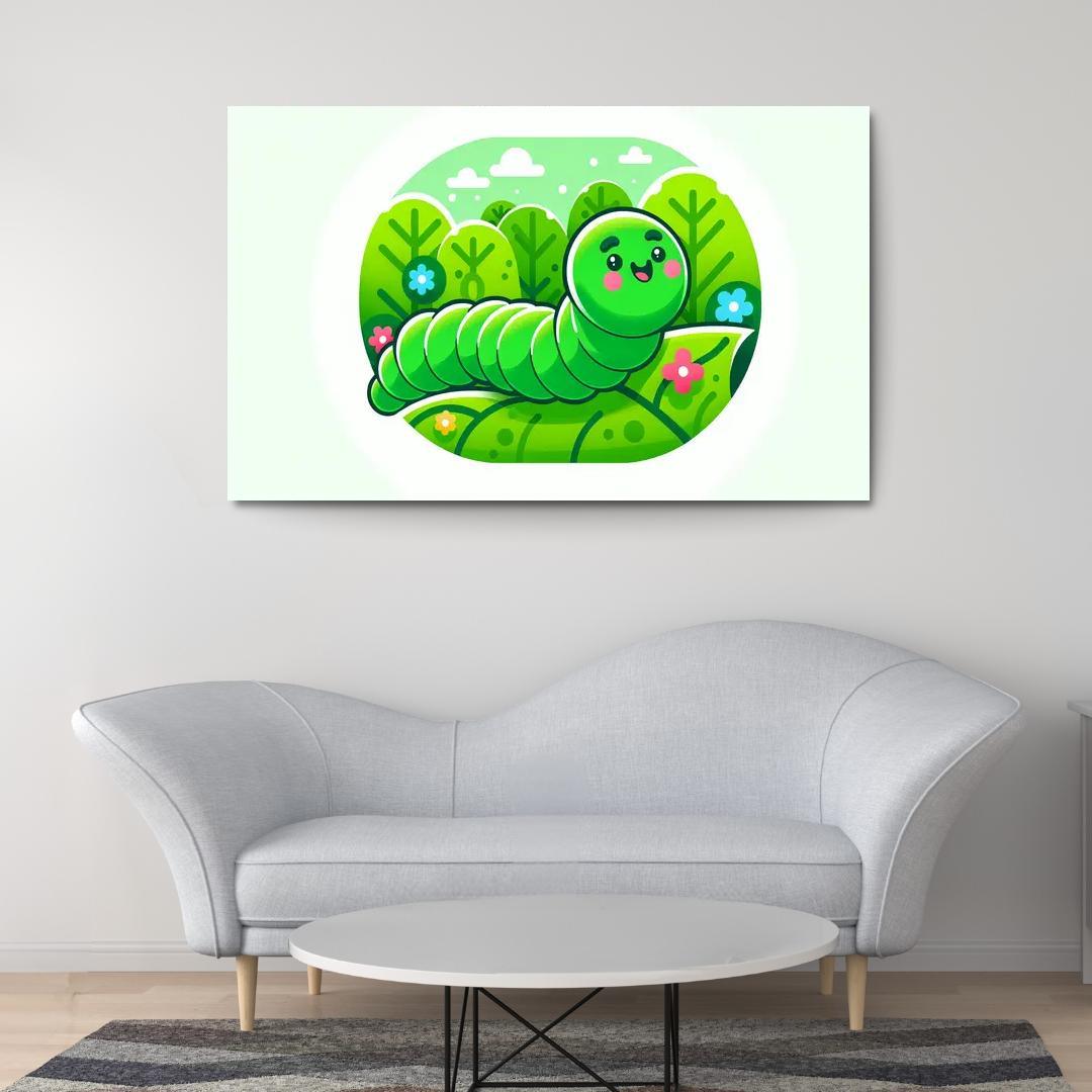 Cute Caterpillar - Nature Explorer Framed Paintings