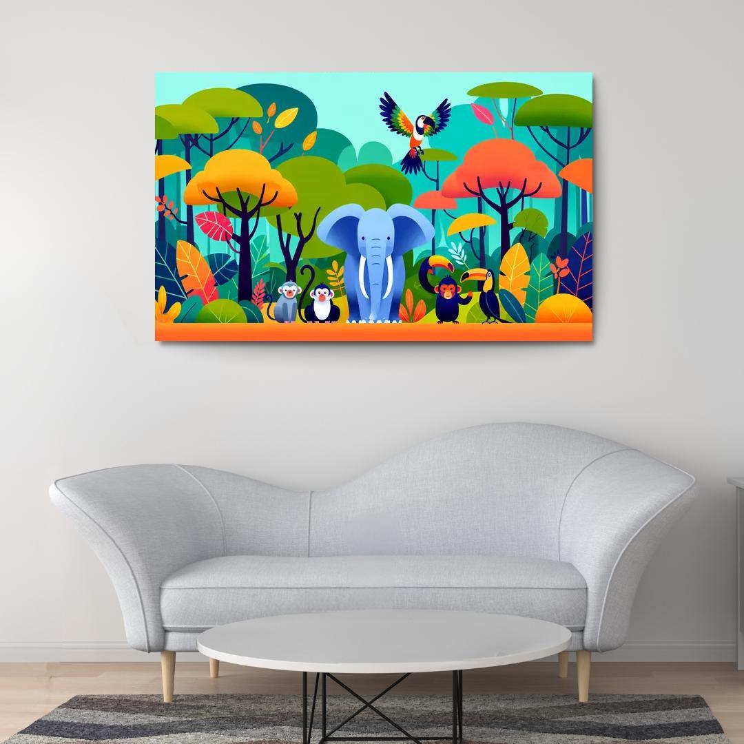 Joyful Jungle - Wild Adventures Framed Paintings