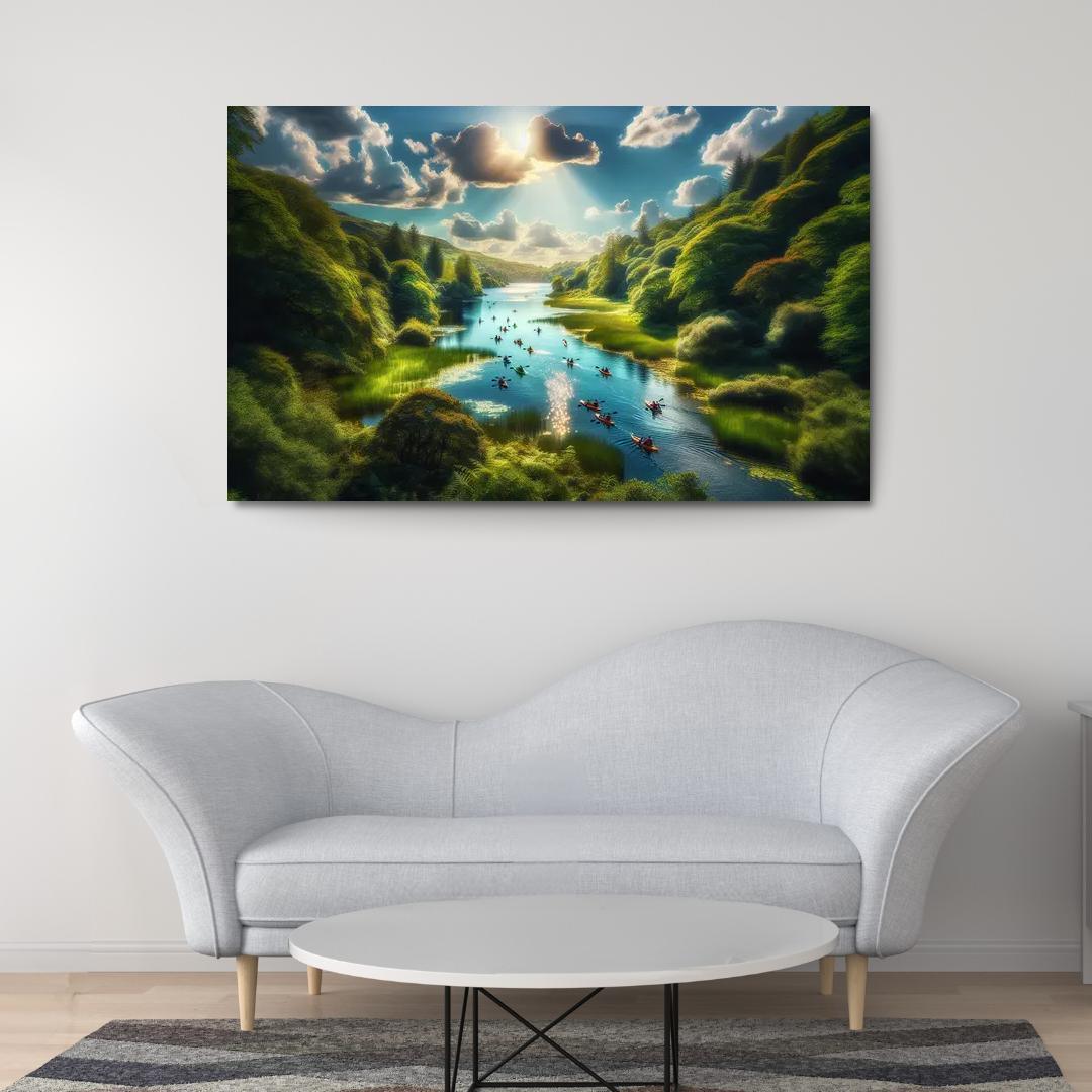 Crystal Waters Ideal For Kayaking Adventures Abstract Paintings Frame