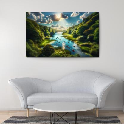 Crystal Waters Ideal For Kayaking Adventures Abstract Paintings Frame