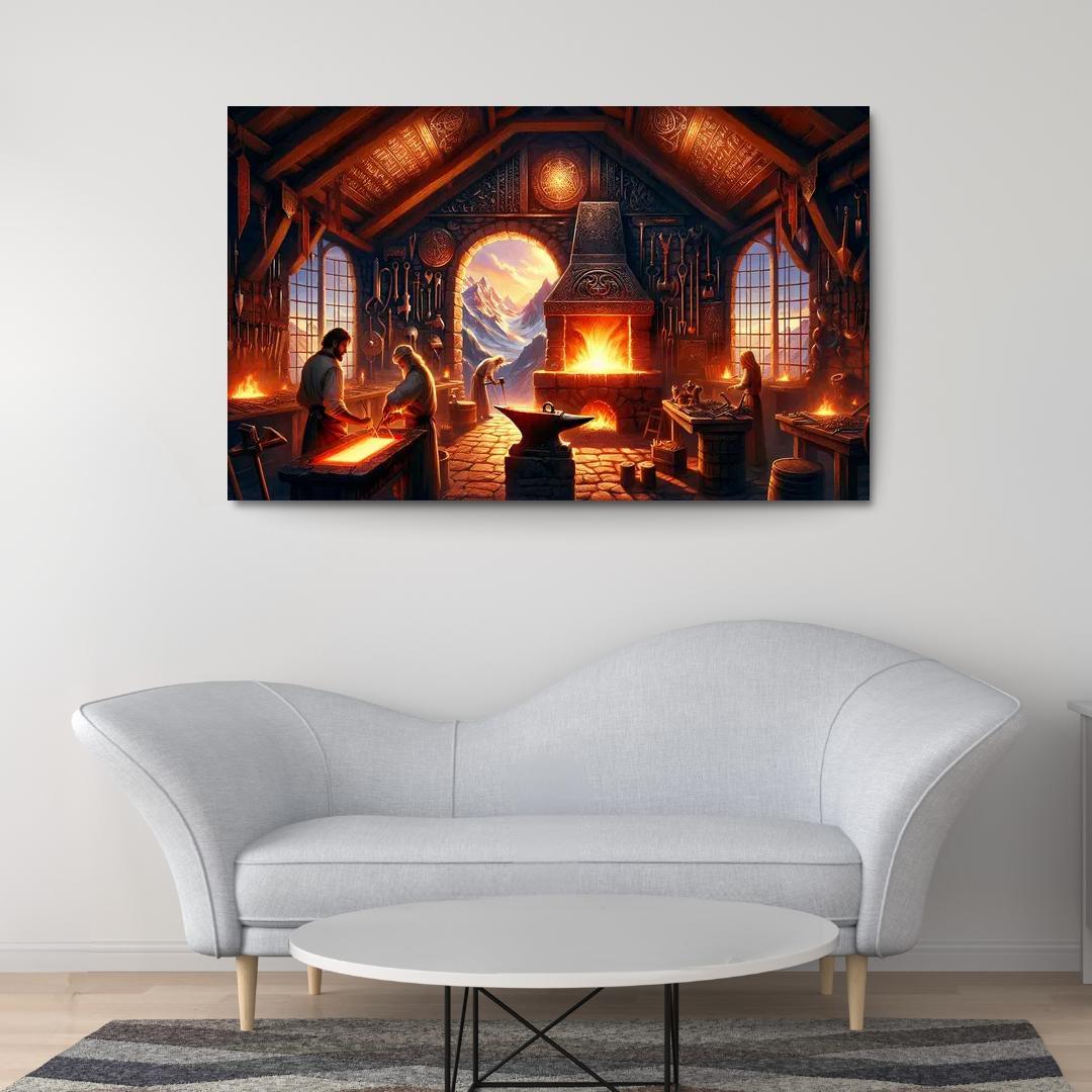 The Arcane Forge 1 Piece HD Canvas Wall Art-Original Frame