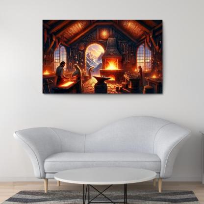 The Arcane Forge 1 Piece HD Canvas Wall Art-Original Frame