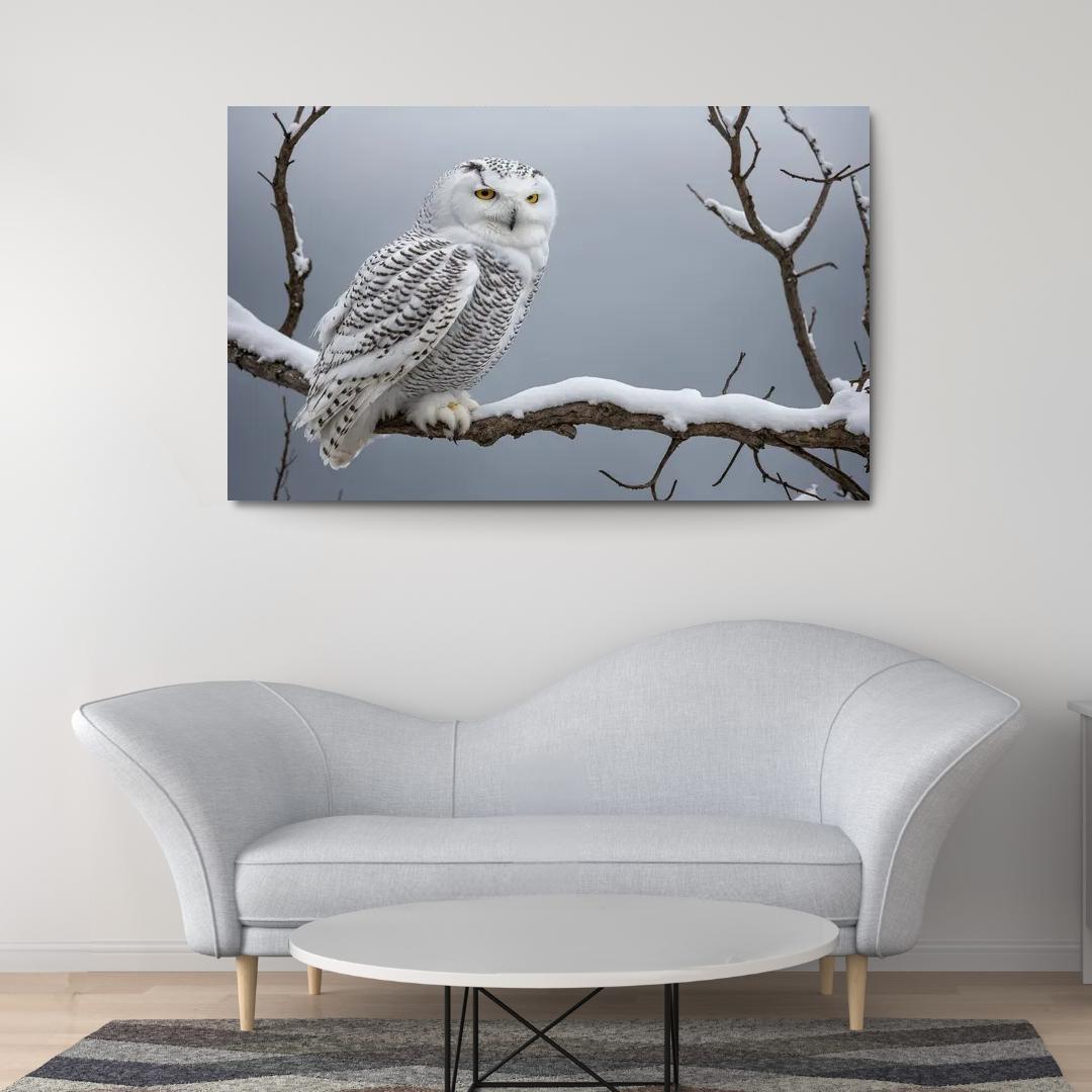 The Majestic Snowy Owl Guardian Of The Arctic Framed Paintings