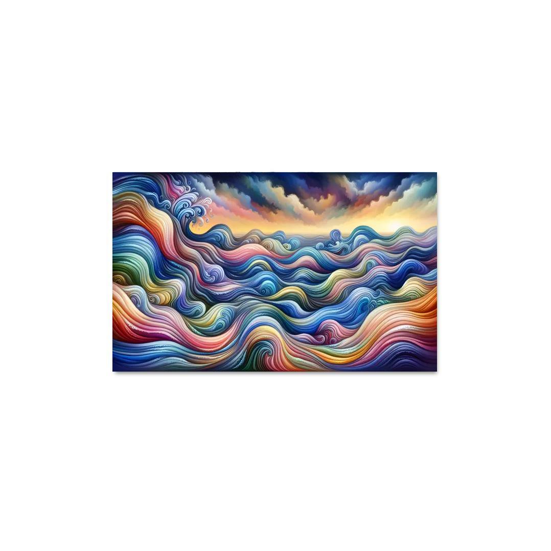 Cascading Echoes of Emotion 1 Piece HD Canvas Wall Art-Original Frame