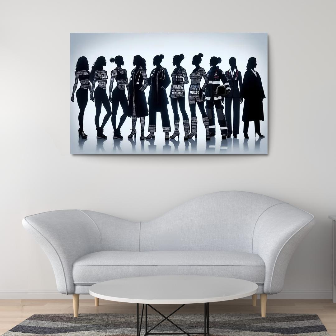 Voices of Change Empowering Women through Art 1 Piece HD Canvas Wall Art-Original Frame