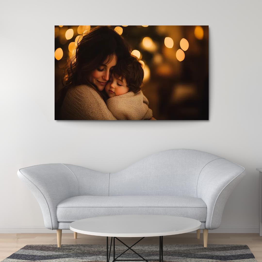 A Mothers Embrace The Comfort Of Love Canvas Paintings Frame