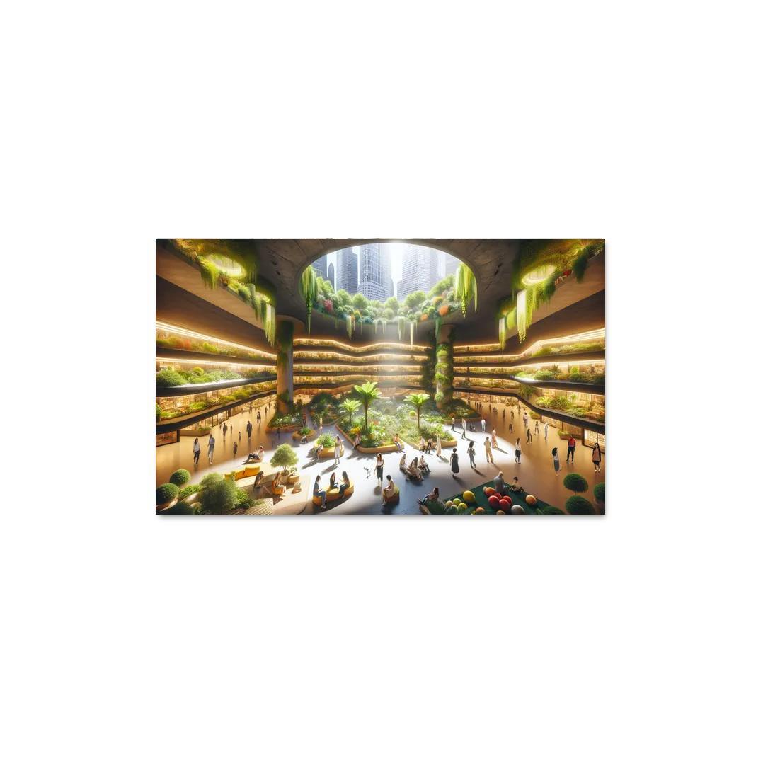 Underground Urban Oasis 1 Piece HD Canvas Wall Art-Original Frame
