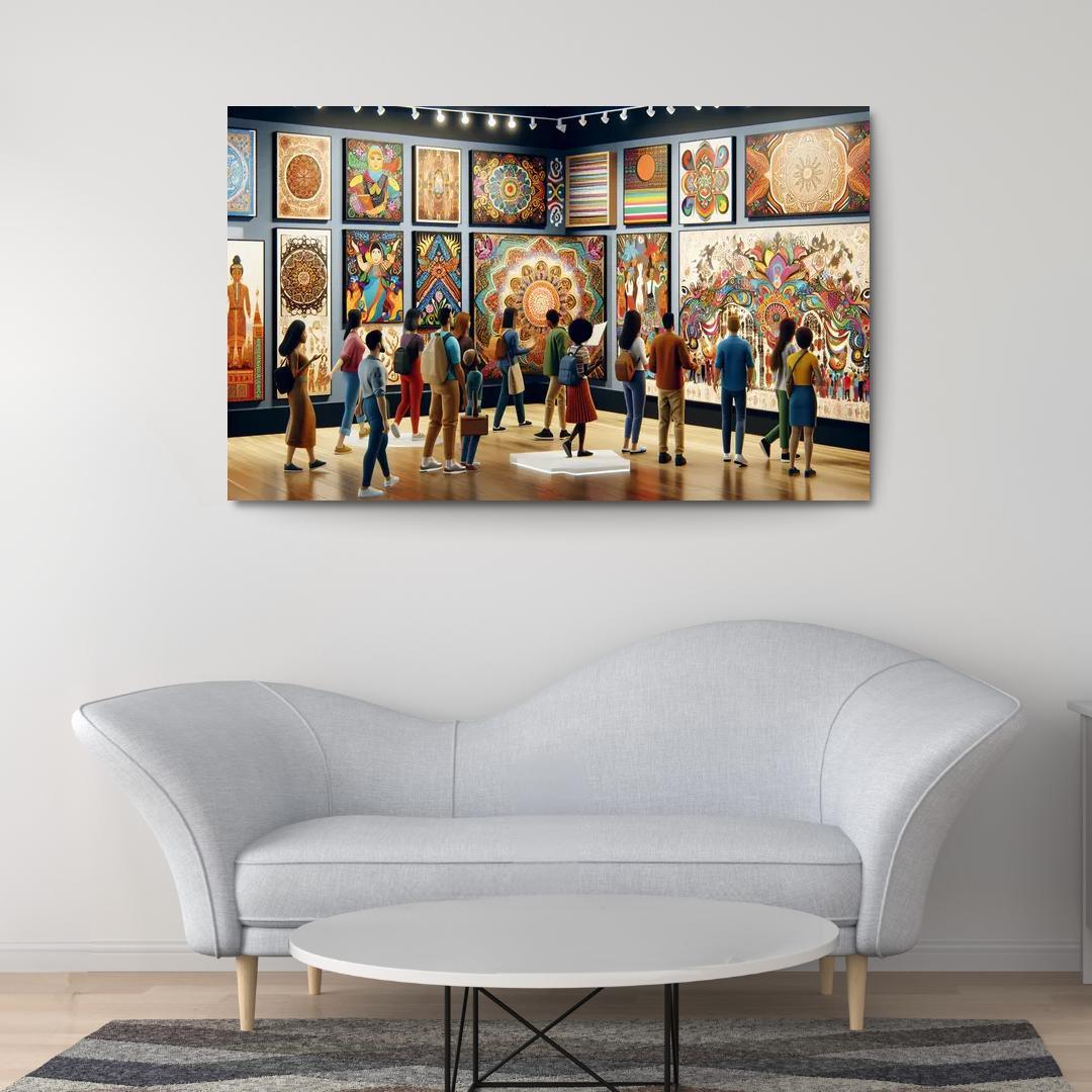Bridging Cultures Artistic Expressions Of Unity Framed Paintings