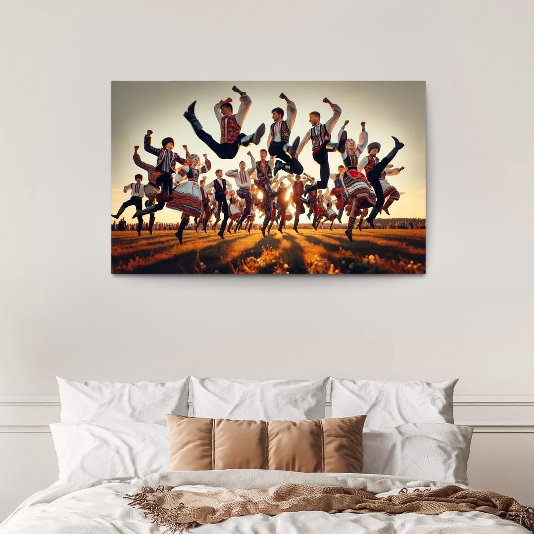 Cossack Dance The Spirit Of The Ukraine Modern Paintings Frame
