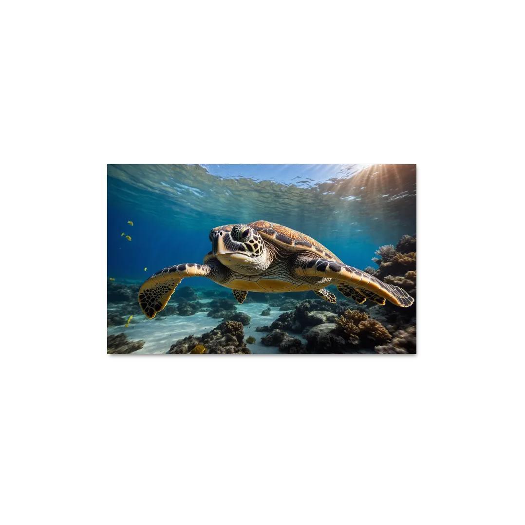 The Graceful Sea Turtle Ancient Traveler Of The Oceans Modern Paintings Frame