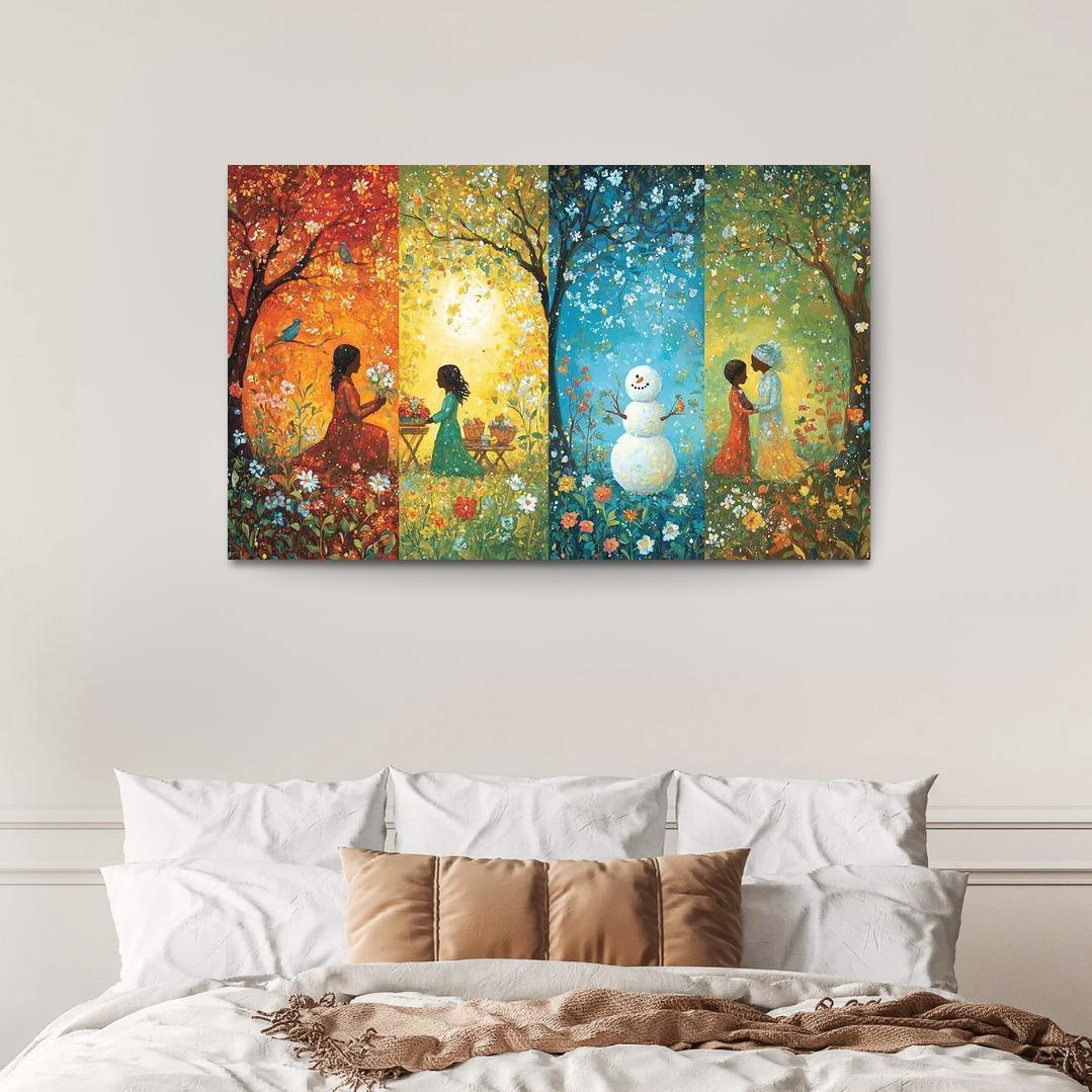 Seasons Of Love The Cycle Of Nurturing Custom Paintings Frame
