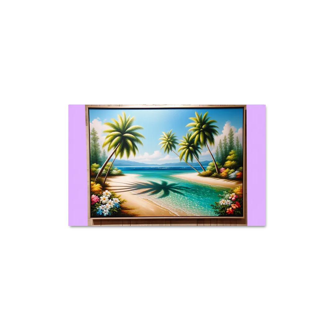 Coconut Grove Exotic Relaxation Spot Oil Paintings Frame