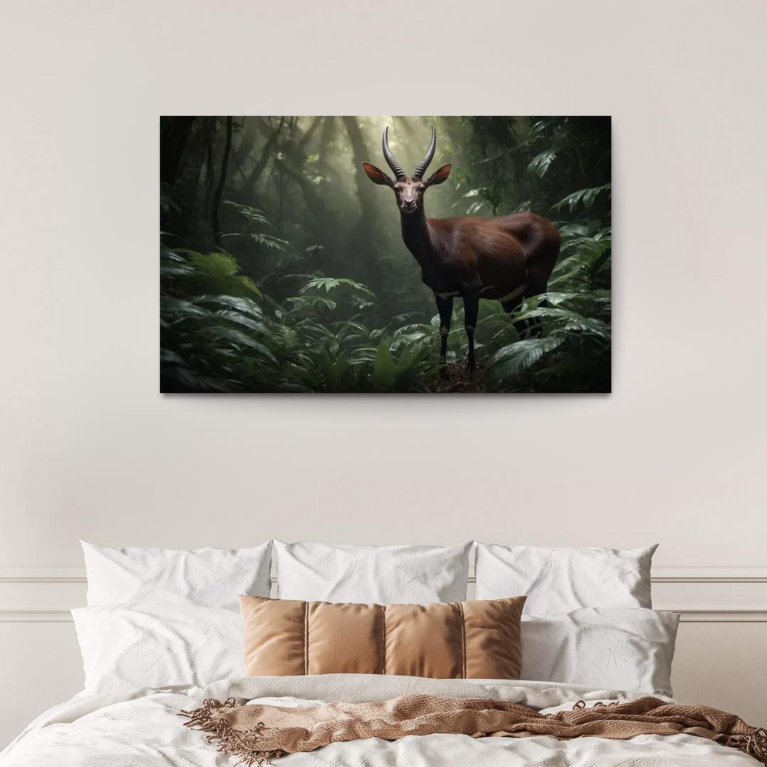 The Unique Saola Asia's Rare Unicorn Canvas Paintings Frame