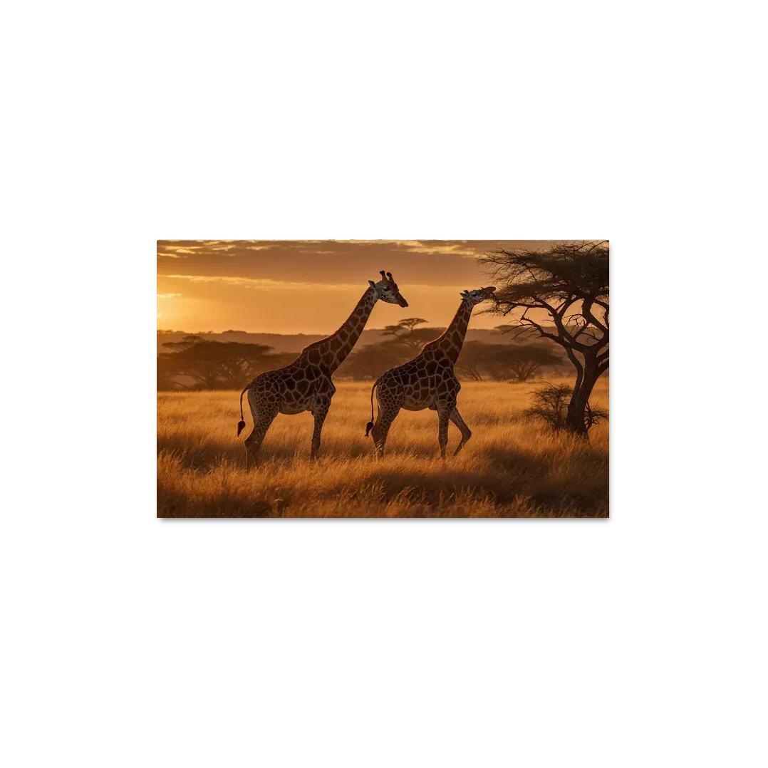 The Elegant Giraffe Towering Among Giants Custom Paintings Frame