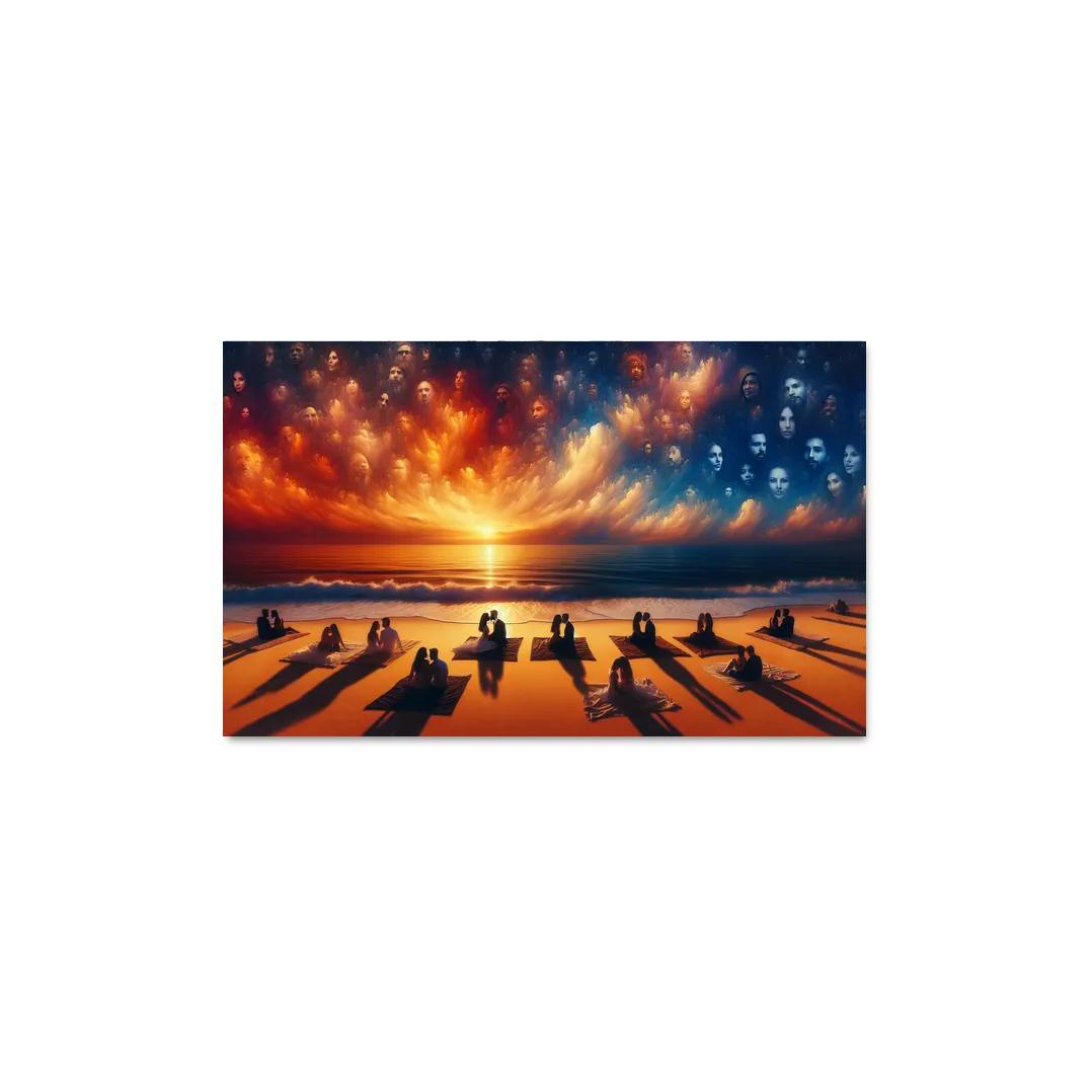 Sunset Oasis Romantic Getaway Art Trends