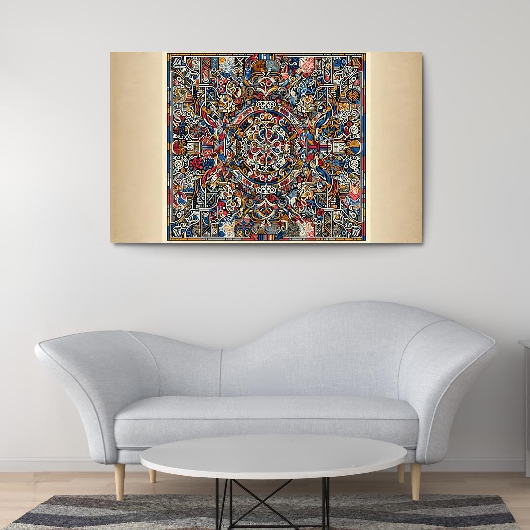 Cultural Mosaic Celebrating Diversity and Heritage 1 Piece HD Canvas Wall Art-Original Frame