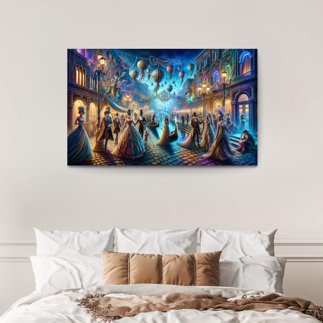 Venice Carnival - Italy Modern Paintings Frame