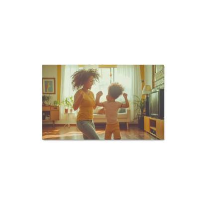 Dancing Through Life A Mother's Joyful Spirit Canvas Paintings Frame