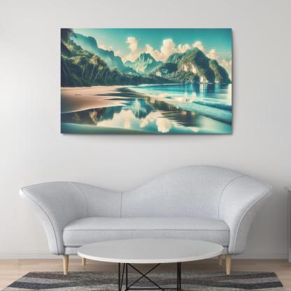 Tranquil Waters Beach Premium Artwork Frames