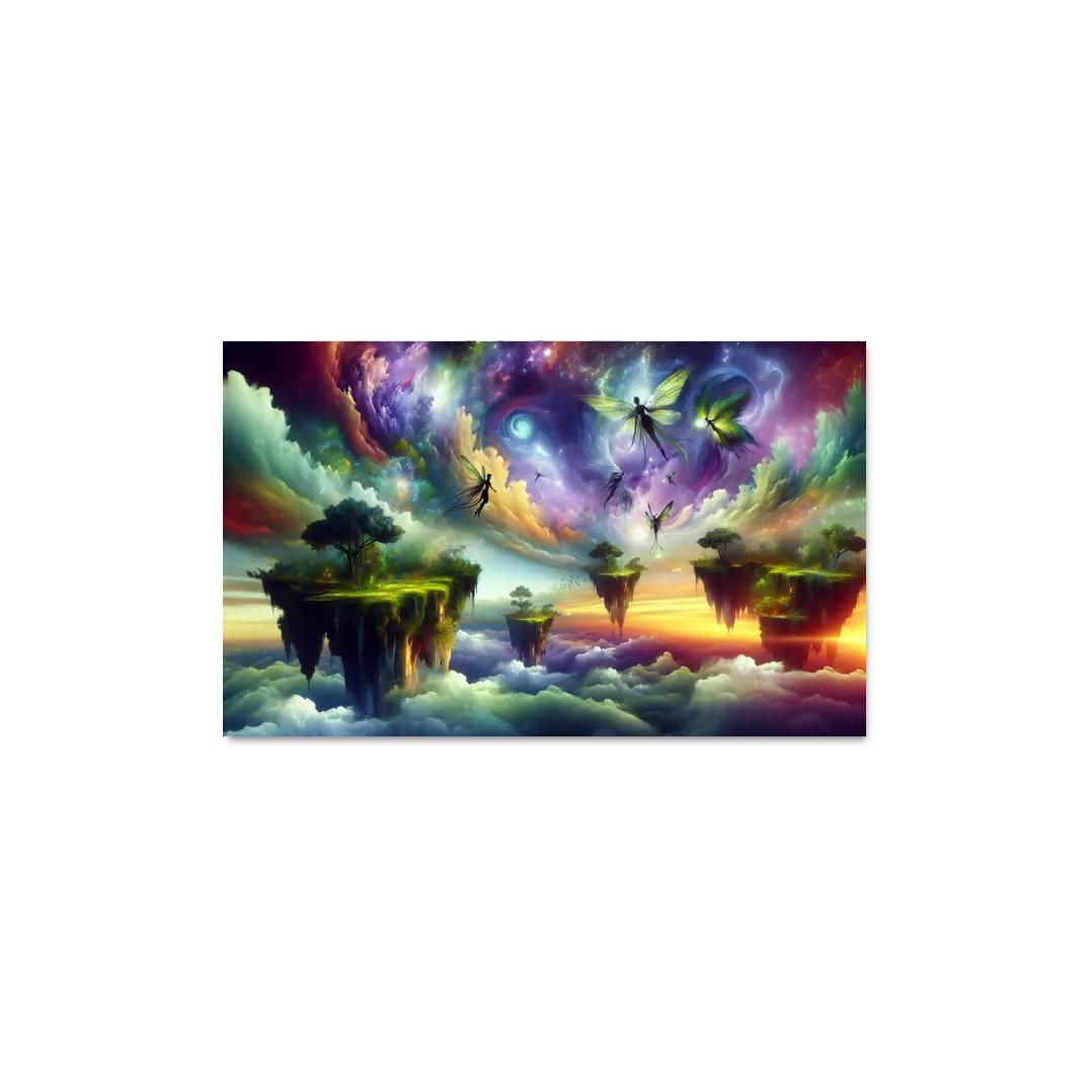 The Aetherium Realm A Dimension of Endless Skies 1 Piece HD Canvas Wall Art-Original Frame