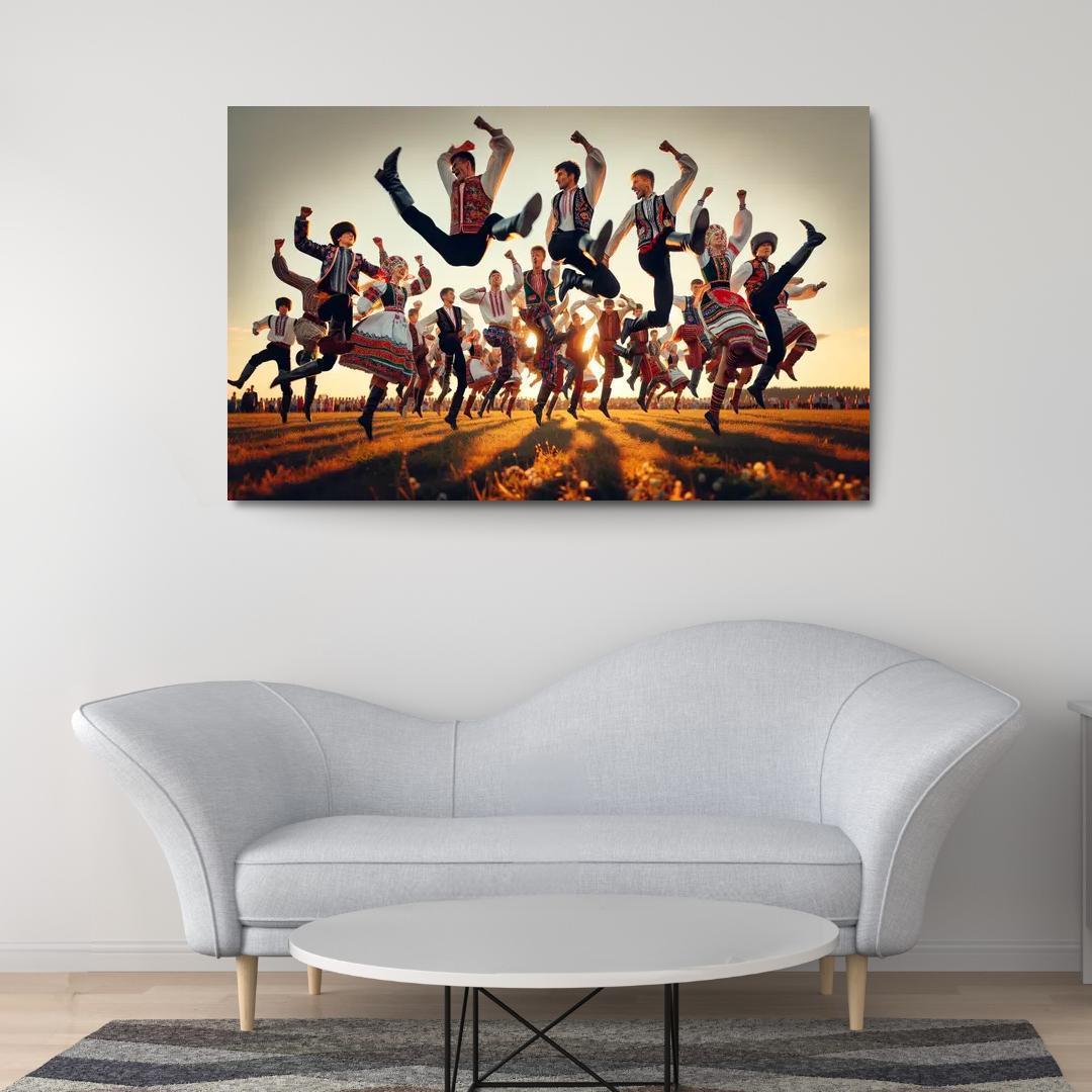 Cossack Dance The Spirit Of The Ukraine Modern Paintings Frame