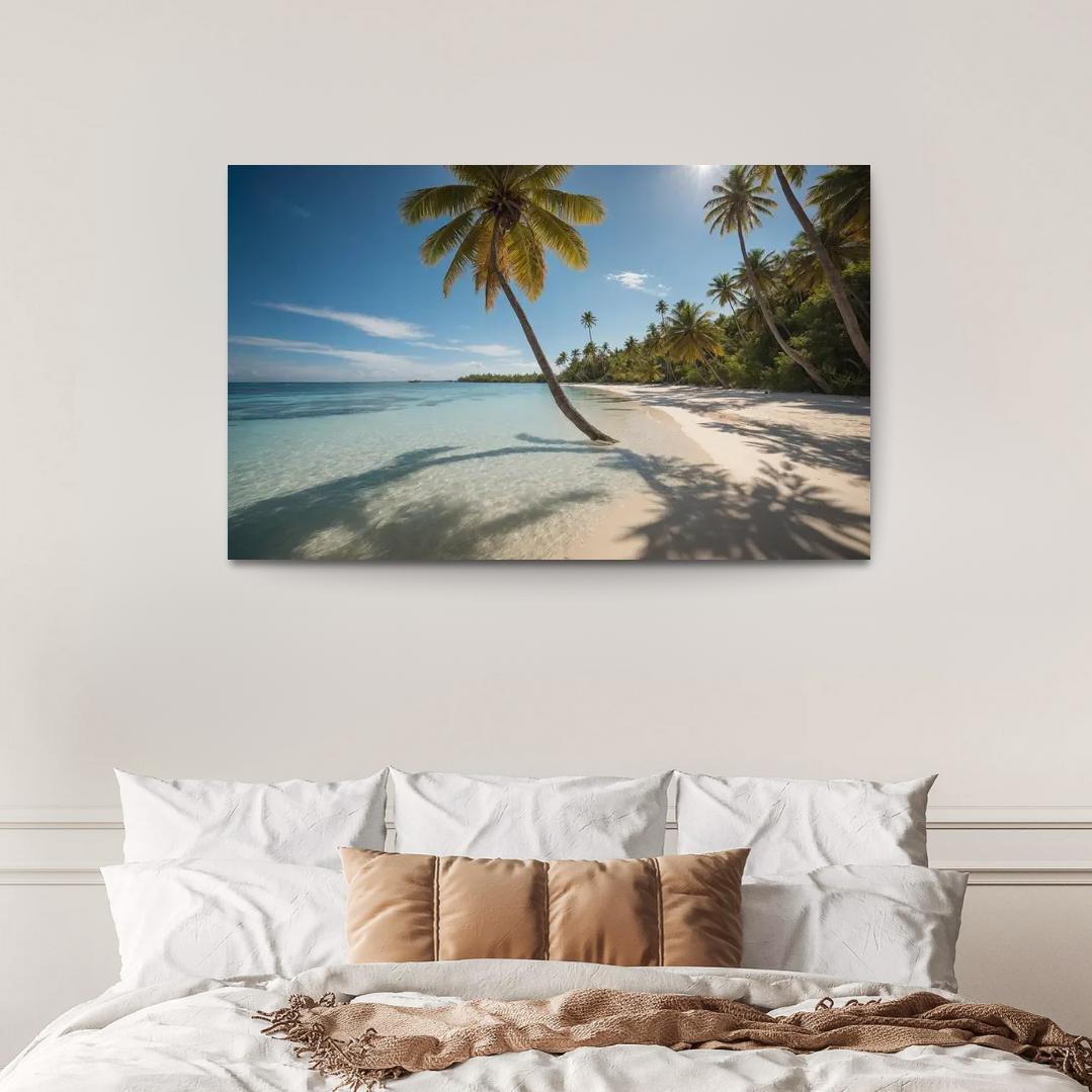 The Crystal Clear Shores Of Tropical Paradise Oil Paintings Frame