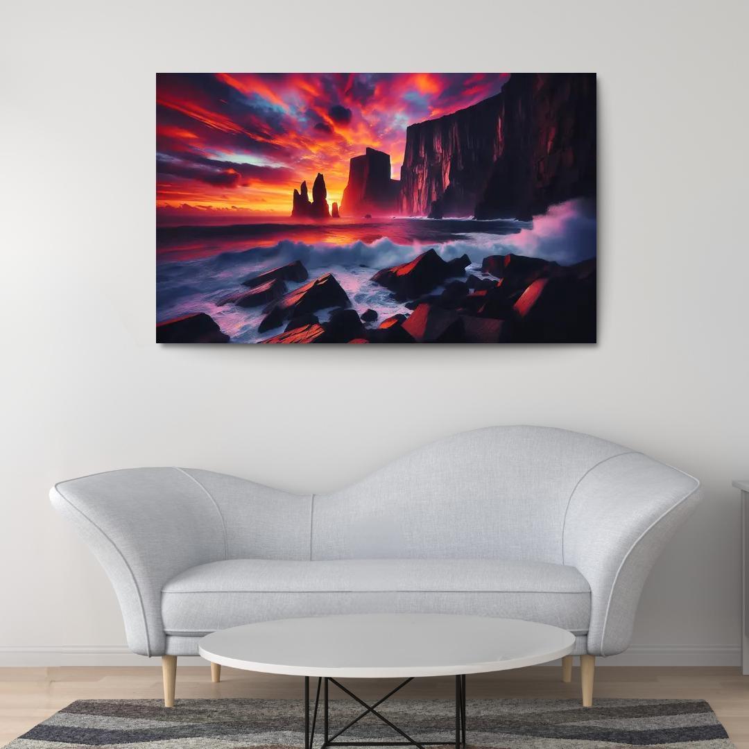 Sunset Cliffs A Photographers Dream Canvas Paintings Frame