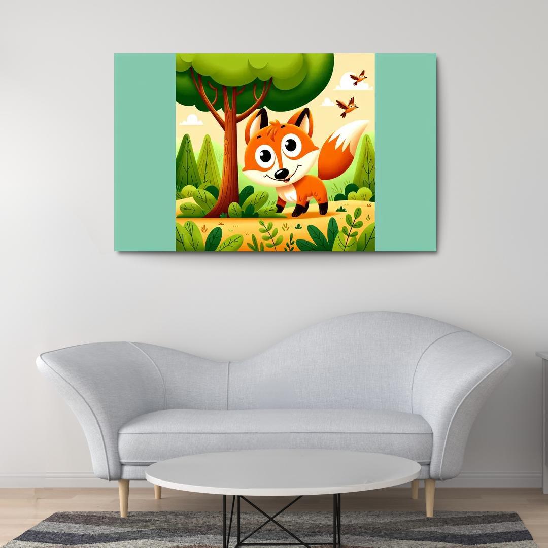 Funky Foxes - Woodland Friends Framed Paintings