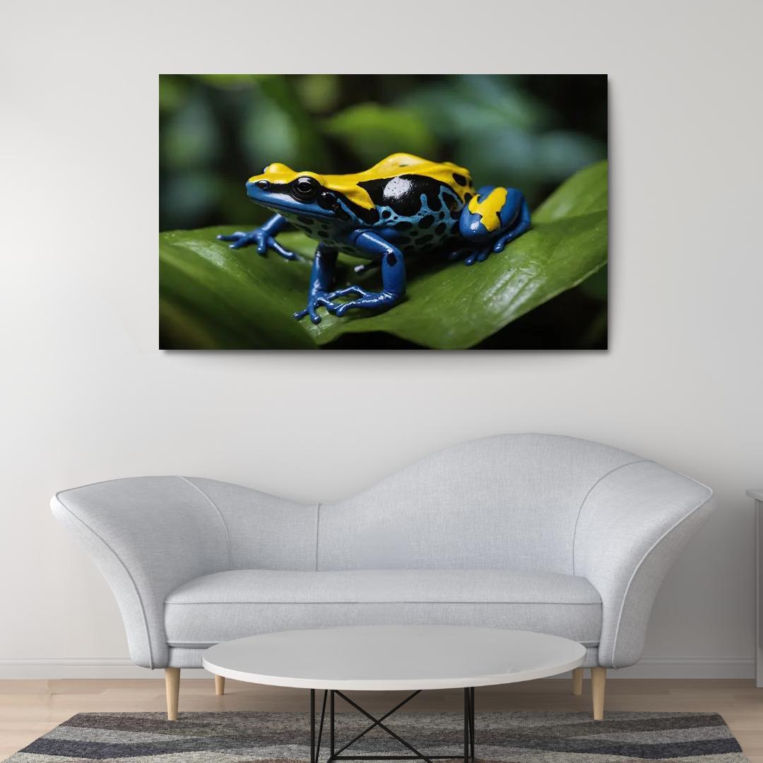 The Striking Poison Dart Frog A Colorful Wonder Canvas Paintings Frame